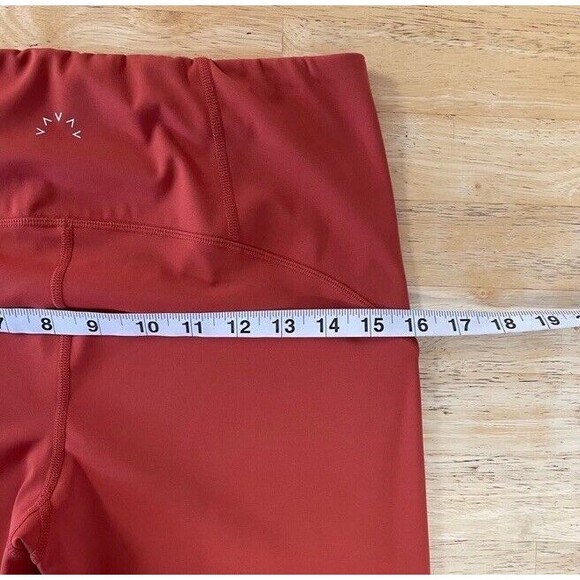 Varley Meadow Yoga Leggings Athleisure Sporty Spice Red 7/8 Leg Mid Rise Large - Picture 8 of 10